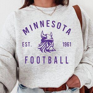 Minnesota Vikings Football Crewneck Sweatshirt, EST 1961 Minnesota Vikings Shirt